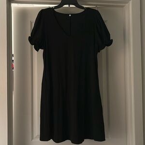 Black knee length dress